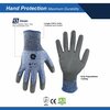 Ge PU Dipped Gloves, 18 GA, Blue/Gray, 1 Pair, M GG207MC